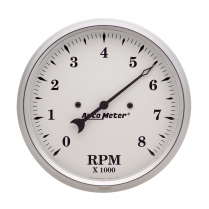 Old Tyme White 5" Tachometer - 8000 RPM