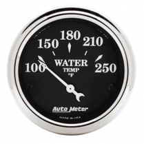 Old Tyme Black 2-1/16" Water Temp Gauge - 100-250 F