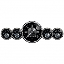 Prestige Black Diamond 5 Gauge Kit with Wheel Odo - 3-3/8"
