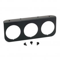 Black Aluminum 3 Hole Gauge Panel - 2-1/16"