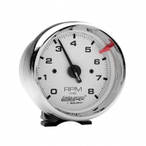 Chrome & White 3-3/4" Pedestal Tachometer - 8000 RPM