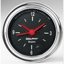 Traditional Chrome 2-1/16" Electric Clock - 12 volt