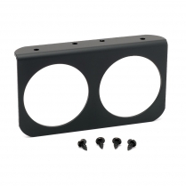 Black Aluminum 2 Hole Gauge Panel - 2-5/8"