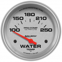 Ultra-Light 2-5/8" Water Temp Gauge - 100-250 degree