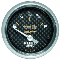 Carbon Fiber 2-1/16" Fuel Gauge - 240-33 Ohm