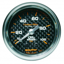 Carbon Fiber 2-1/16" Mechanical Oil Pressure Gauge- 0-100psi