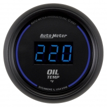 Cobalt Digital 2-1/16" Oil Temp Gauge, Blue - 0-340 degree