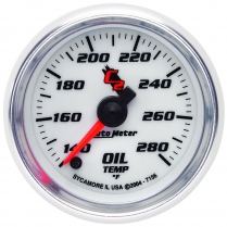 C2 Series 2-1/16" Oil Temp Gauge - 140-280 degree