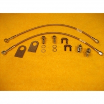 GM Late 78-Up 18" Braided Stainless Brake Caliper Hose Kit