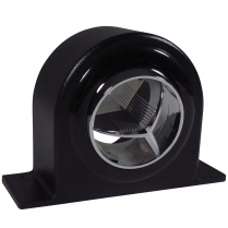 Round A/C Vent Tri-Vane Black Trim Chrome Ball Under Dash