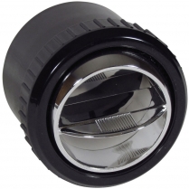 Round A/c Vent Black Bezel with Chrome Ball - 2-1/2"