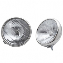 1932 Ford Car P/U Pol SS Headlights w/Turn Signal w/o Script