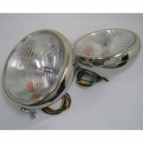 1932 Ford Car & P/U Quartz Pol SS Headlights w/Turn Signals