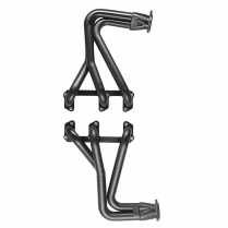 1927-48 Street Rod Buick V6 Block Hug Headers - Plain Steel