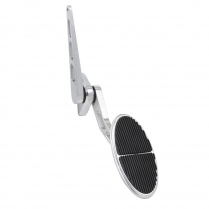 XL Oval Billet Throttle Pedal - Aluminum & Rubber