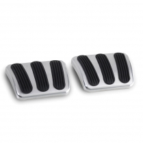 1962-67 Nova Brake & Clutch Pedal Pads - Aluminum & Rubber
