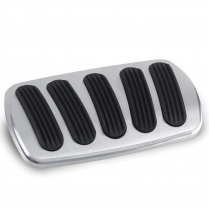 1958-65 Chev Curved Brake & Clutch Pedal Pads- Alum & Rubber