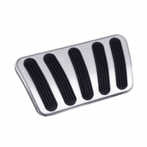 1967-72 GM Pickup Curved Auto Brake Pedal Pad- Alum & Rubber