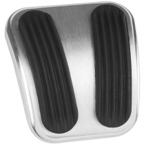 1966-77 Bronco Curved E-Brake Pedal Pad - Alum & Rubber