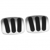 1976-77 Bronco Curved Brake/Clutch Pedal Pad - Alum/Rubber