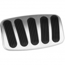 1966-73 Bronco XL Non-Power Brake Pedal Pad - Alum/Rubber