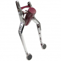 Goolsby 90 Deg Round Brake & Clutch Arms - Chrome & Rubber
