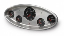 1932 Ford Polished 5 Gauge Dash Insert 3-1/8" VDO, Autometer