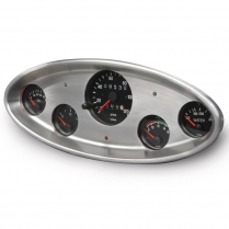 1932 Ford Satin 5 Gauge Dash Insert 3-1/8" VDO & Autometer