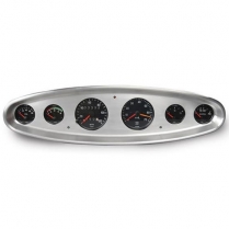 6-Gauge Alum Dash Insert for 3-3/8" SW Gauges - Polished