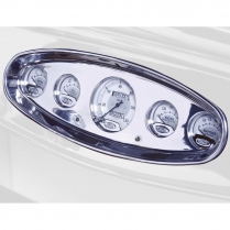 5-Gauge Dash Insert for Classic Low Step Bezels - Polished