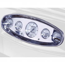 5-Gauge Dash Insert for 3-3/8" Classic High Step - Polish