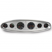 6-Gauge Dash Insert for 3-3/8" Classic High Step - Polish