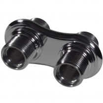 2 Way Heater Bulkhead - Polished