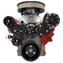 Tru Trac Serp System Chevy LS7 Top Mount Alt Only - Black