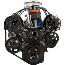 Tru Trac Serp System Ford SB Premium Alt, PS & A/C - Black