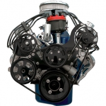 Tru Trac Serp System Alt & P/S SB Ford & 351W - Black