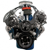 Tru Trac Serp System Alternator Only SB Ford & 351W - Black