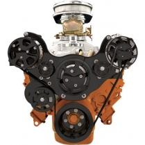 Tru Trac Serpentine System Air & Alt Only SB Mopar - Black