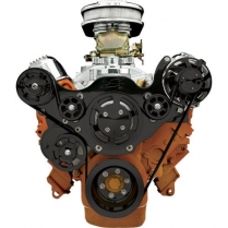 Tru Trac Serpentine System Alternator Only SB Mopar - Black