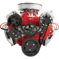 Tru Trac Serpentine System Air & Alt Only BB Chevy - Black