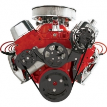 Tru Trac Serpentine System Alternator Only BB Chevy - Black