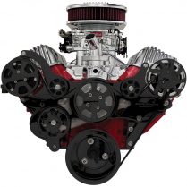 Tru Trac Serp System Chevy 348 & 409 Alt & A/C - Black
