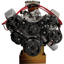 Tru Trac Serp System Ford BB Premium Alt, PS & A/C - Black