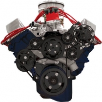 Tru Trac Serpentine System Alternator Only BB Ford - Black