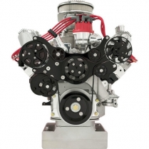 Tru Trac Serpentine System Air& Alt Only Ford FE - Black