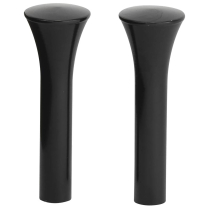 Small Smooth Door Lock Knobs (Pair) - Black