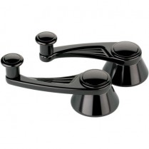 Ball Milled Inside Vent Cranks - 49Up GM/Ford - Black