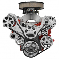 Tru Trac Serp System Chevy LS7 Top Mount Alt & A/C - Polish