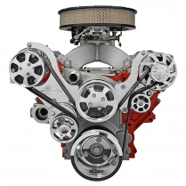 Tru Trac Serp System Chevy LS7 Top Mnt Prem Alt & AC- Polish