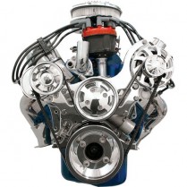 Tru Trac Serp System Alternator Only SB Ford - Polished